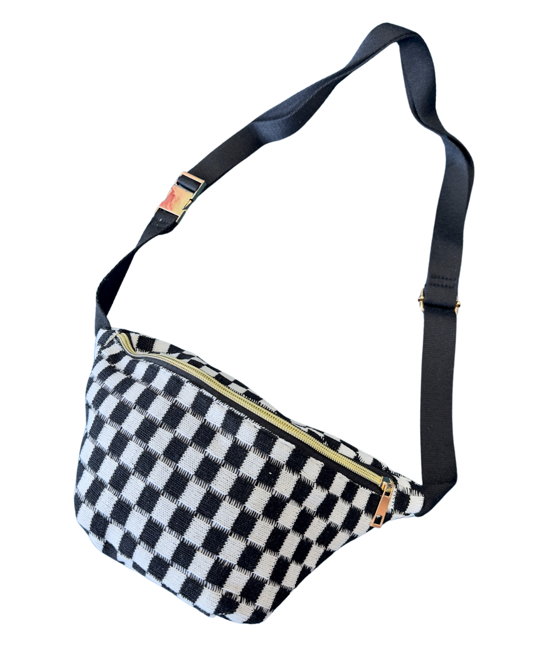 Checkered Charm Belt Bag