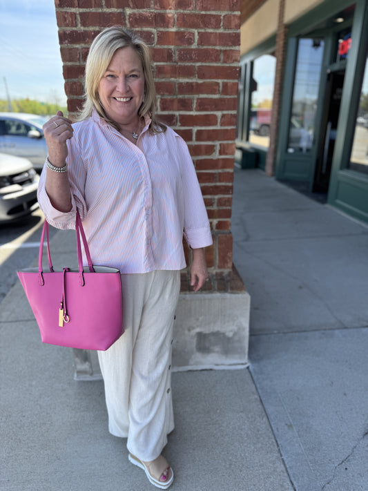 Blush Whisper Ruffle Blouse