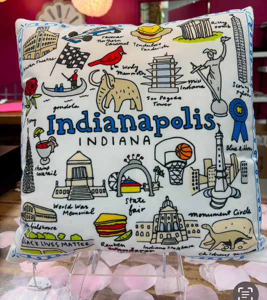 Indianapolis Landmark Throw Pillow