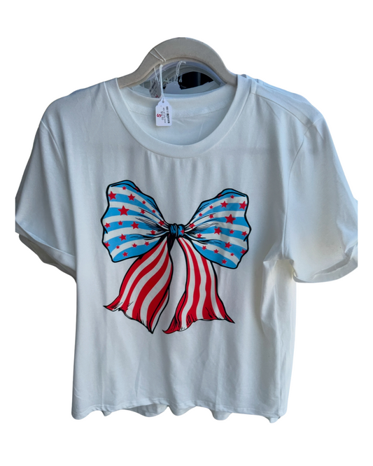 Stars & Stripes Bow Tee