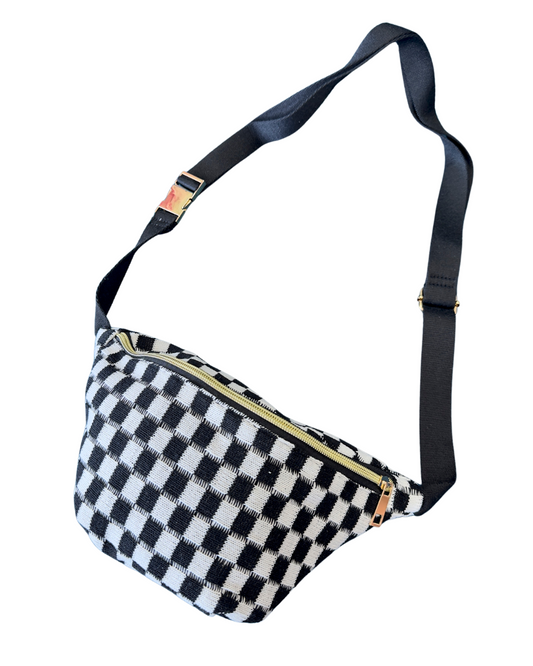 Checkered Charm Belt Bag